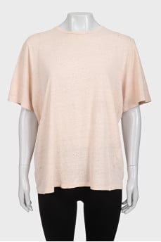 Beige linen T-shirt