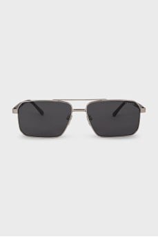 Men's rectangular frame sunglasses
