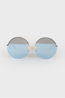 Sunglasses with mirror round glass