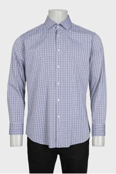 Men's regular fit shirt with a plaid print