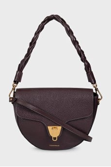 Purple leather crossbody