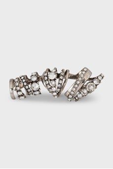 Single earring decorated with crystals