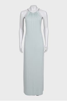 Blue maxi dress with straps