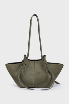 Green suede bag