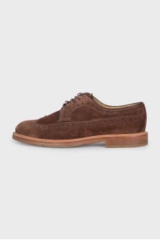 Men's brown suede brogues