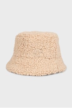 Insulated beige panama hat