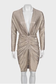 Fitted gold dress