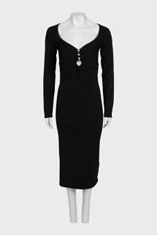 Bodycon dress with crystals
