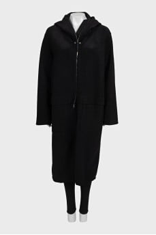 Oversized coat with removable bottom