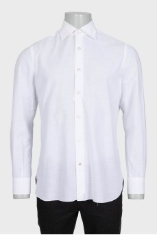 Men's straight white shirt with logo