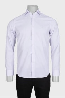 Чоловіча сорочка slim fit в дрібний принт