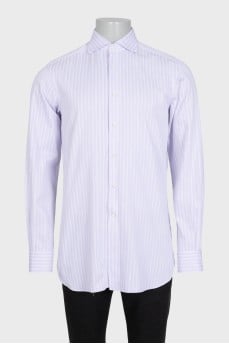 Men's striped straight fit shirt