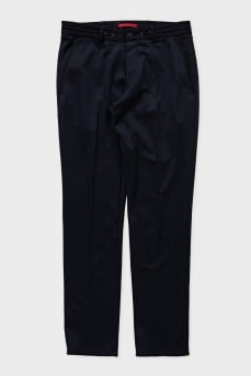 Men's blue trousers with ties