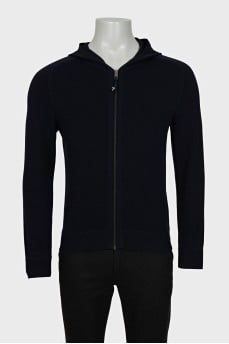 Men's blue hooded sweatshirt