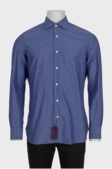 Men's blue striped shirt with tag