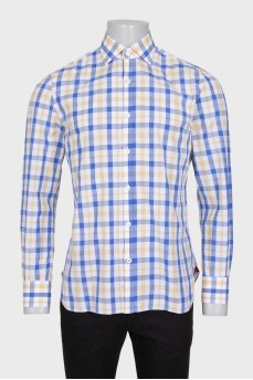 Men's multicolored checkered shirt