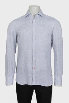 Men's gray linen shirt