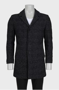 Men's short single-breasted coat