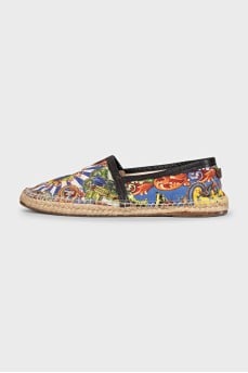 Men's espadrilles with a bright print