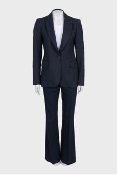 Blue suit with flared trousers