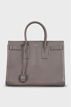 Серый кожаный тоут Sac de Jour