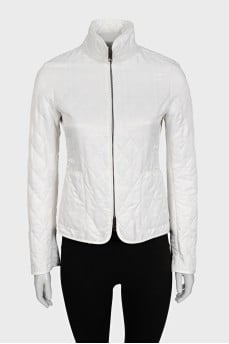 White quilted fitted jacket