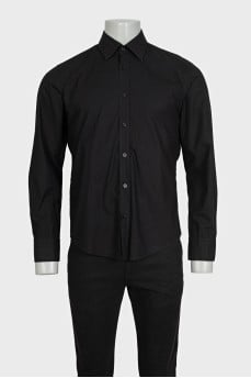 Чоловіча чорна сорочка slim fit