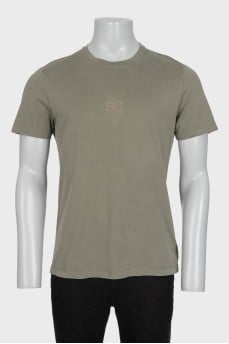 Men's slim fit green t-shirt