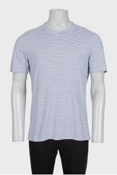 Men's T-shirt with narrow stripes