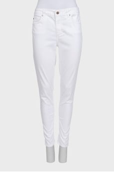 White skinny fit high-waist jeans