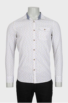 Men's white striped shirt with tag