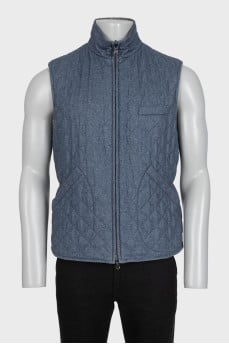 Men's reversible quilted vest