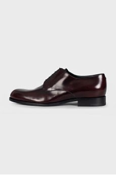 Men's burgundy leather shoes