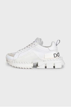 Super King white leather sneakers