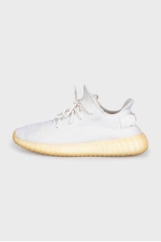 Мужские белые кроссовки Yeezy Boost 350 V1