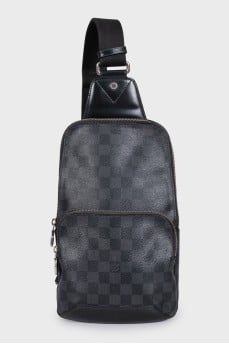 Men's canvas bag with an Avenue print