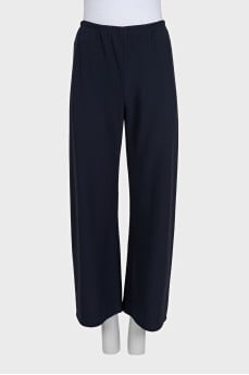 Black wide-leg trousers