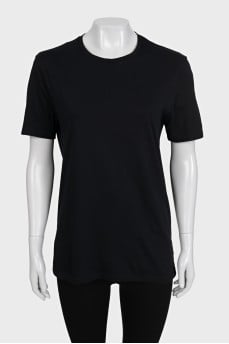 Black regular fit T-shirt