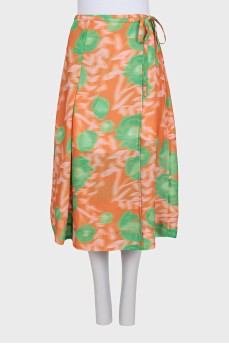 Orange wrap skirt