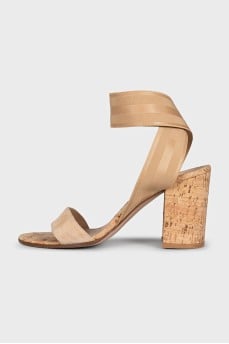 Beige Hailee 60 sandals