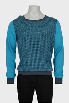 Men's cashmere jumper with signature print