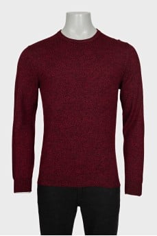 Men's red wool jumper