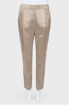 Silk pants, with the tag