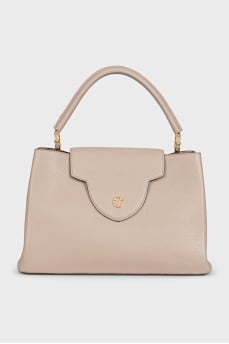 Gray leather Capucines MM bag