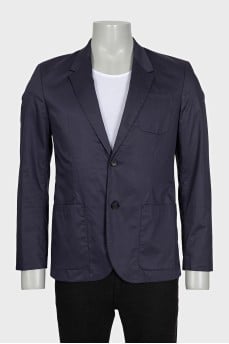 Men's single-breasted purple jacket