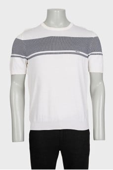 Men's T-shirt with contrast stripes