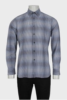 Men's gray shirt with a gradient print