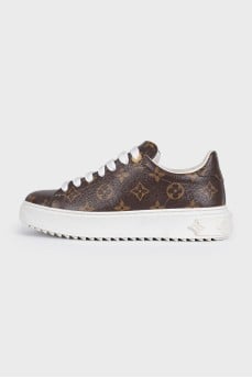 Time Out brown canvas sneakers