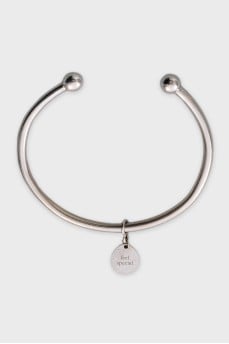 Open white gold bracelet