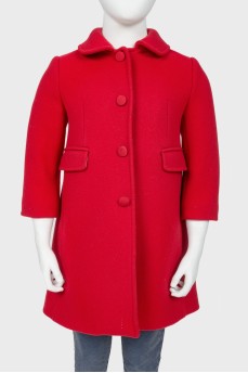 Children's coat in crimson